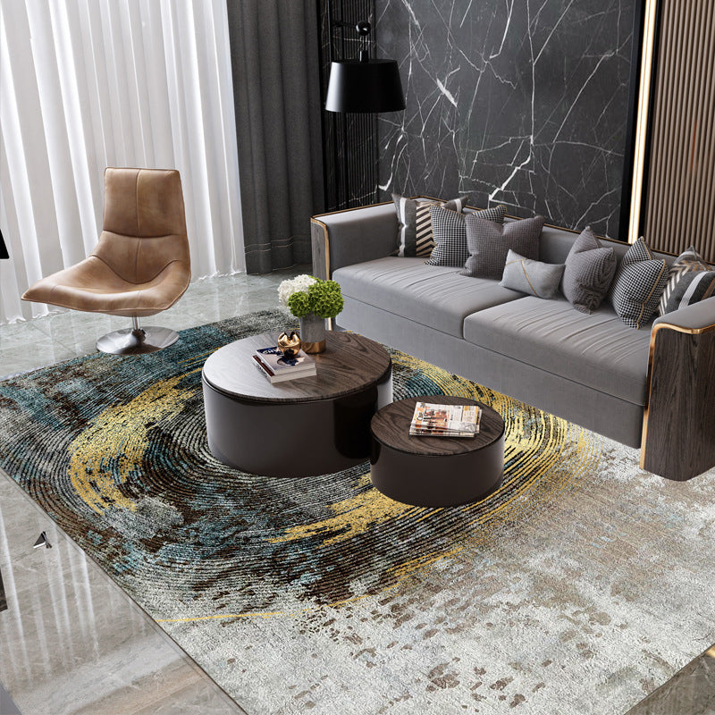 BowLift | Casual Multicolor Color Block Rug Polypropylene Nordic Indoor Rug Non-Slip Pet Friendly Rug for Decor