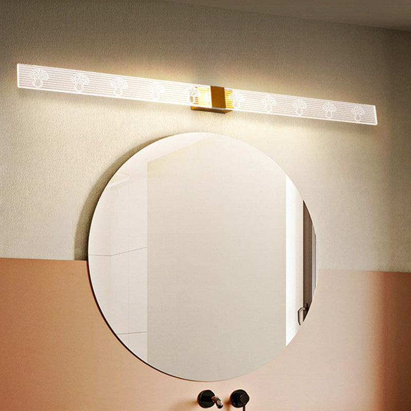 BowLift | Acrylic Geometric Wall Lighting Ideas Modern Gold LED Vanity Wall Lamp for Bathroom