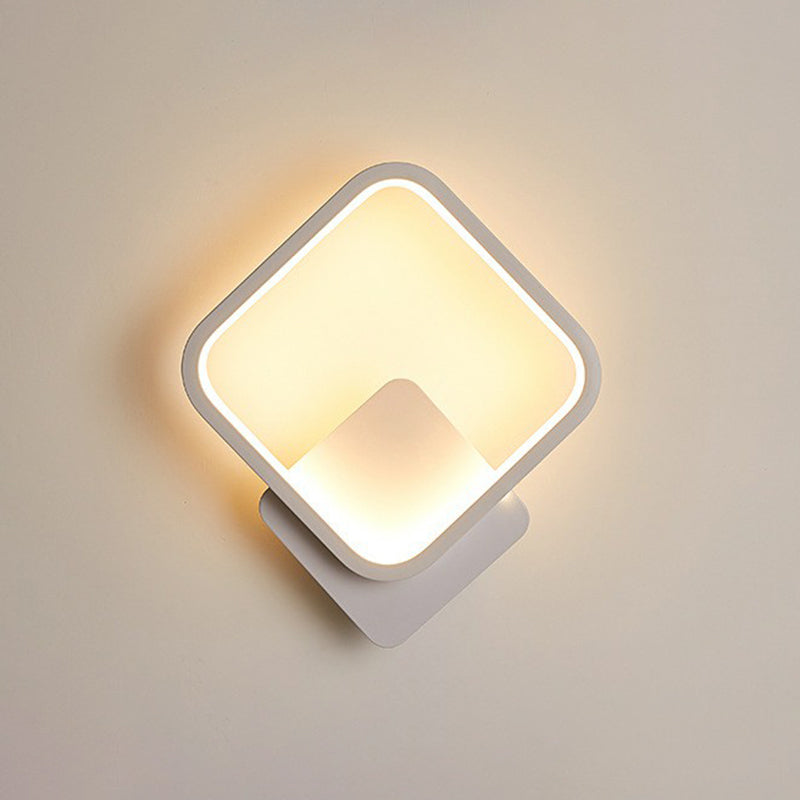 BowLift | Shadow Wall Sconces Nordic Style Acrylic Corridor LED Wall Lamp Fixture in White