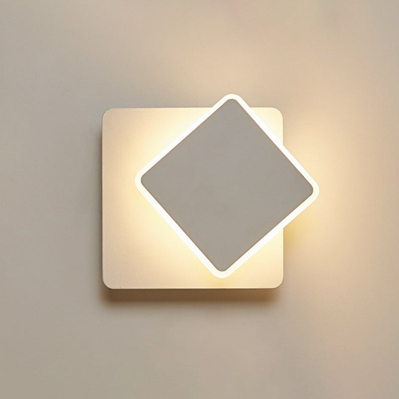 BowLift | Shadow Wall Sconces Nordic Style Acrylic Corridor LED Wall Lamp Fixture in White