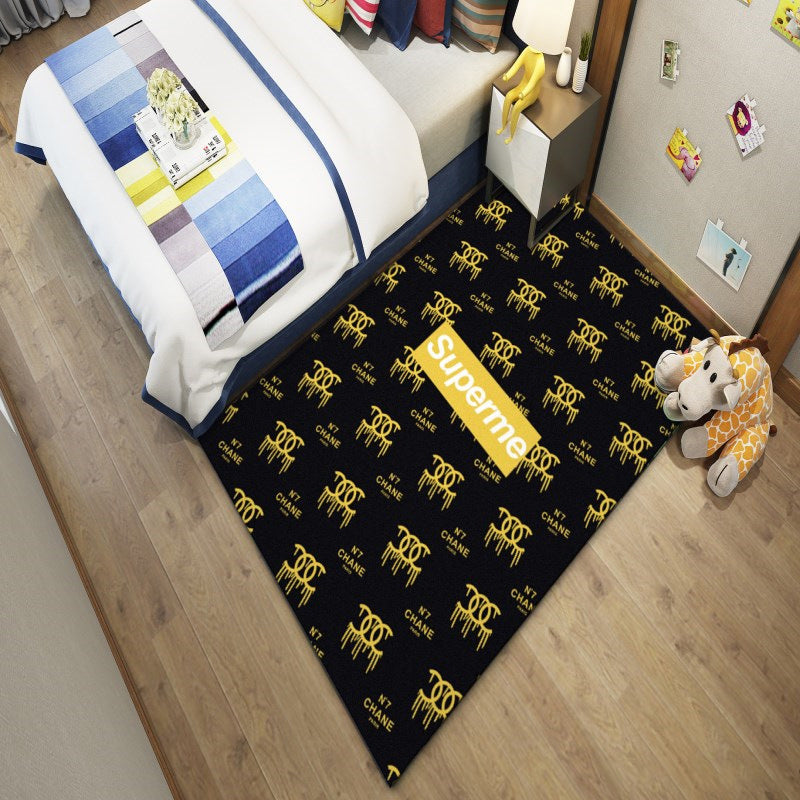BowLift | Western garden printed carpet multicolored polyester carpet with non-slip backing stain-resistant indoor carpet for bedroom