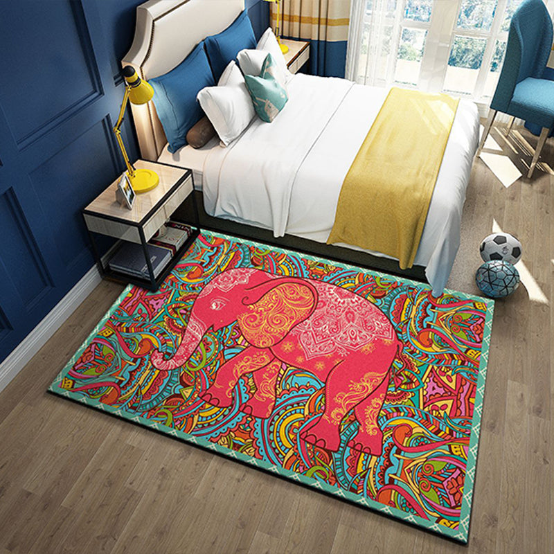 BowLift | Western garden printed carpet multicolored polyester carpet with non-slip backing stain-resistant indoor carpet for bedroom