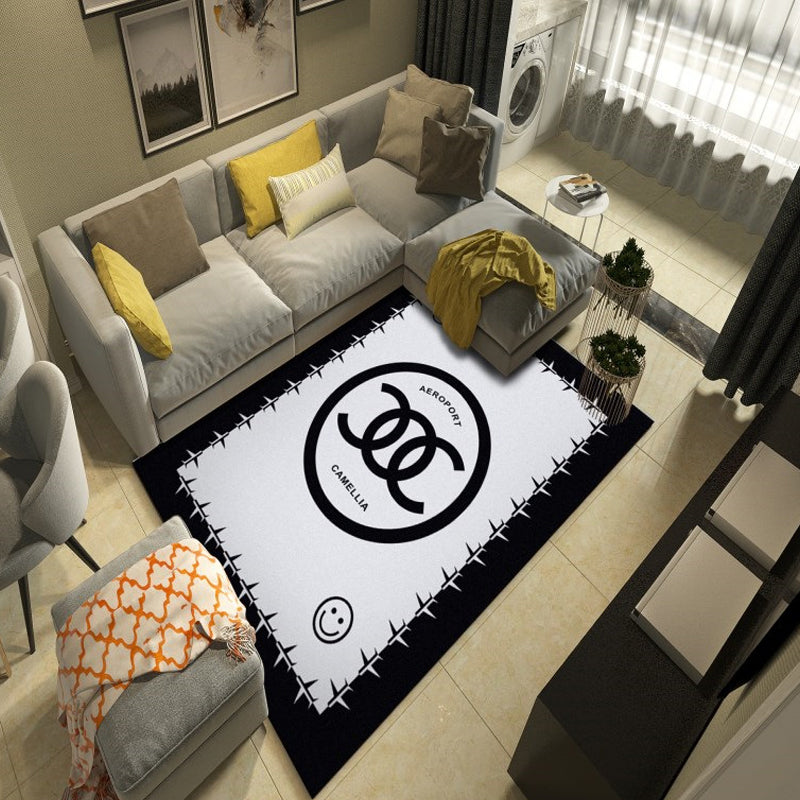 BowLift | Western garden printed rug Multicolor Polyester rug with non-slip backing Stain-resistant indoor rug for bedroom