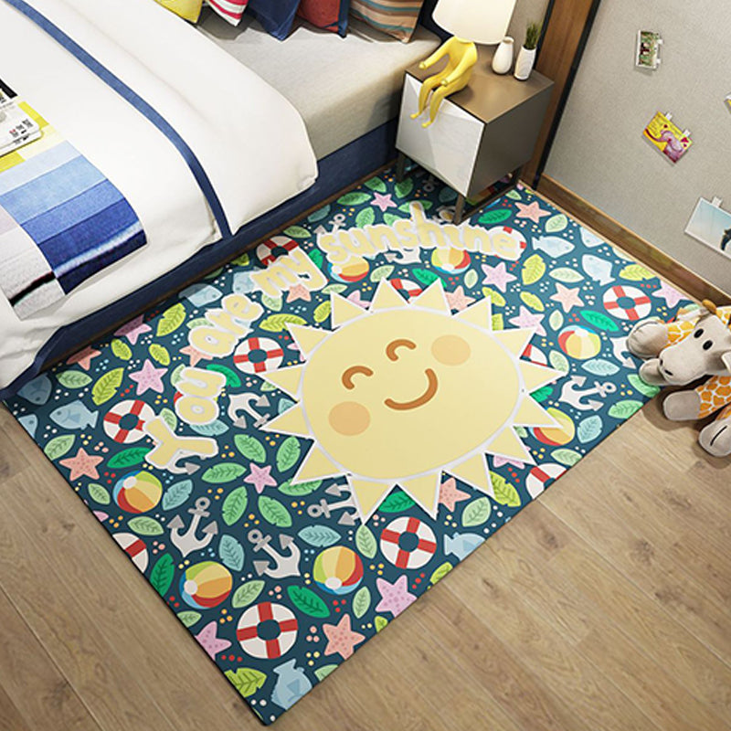 BowLift | Western garden printed carpet multicolored polyester carpet with non-slip backing stain-resistant indoor carpet for bedroom