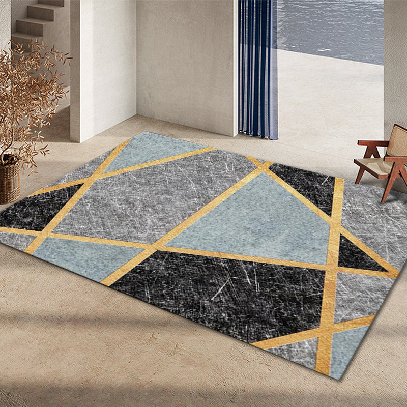 BowLift | Glam Home Decoration Rug Multicolored Abstract Print Rug Polypropylene Non-Slip Back Easy Care Rug