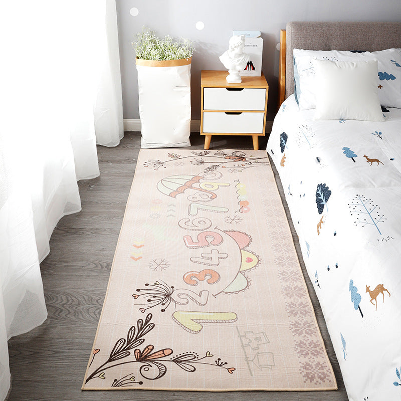 BowLift | Beautiful children's room carpet Multicolored animal print area rug polypropylene non-slip backing easy-care carpet