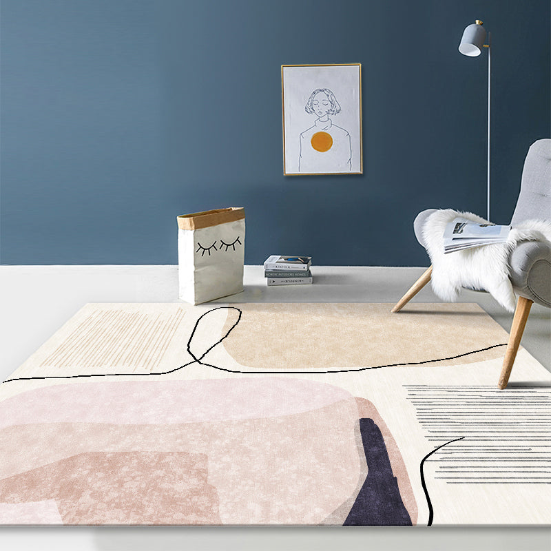 BowLift | Creative decorative carpet Multicolored abstract print carpet Polypropylene non-slip backing pet-friendly carpet