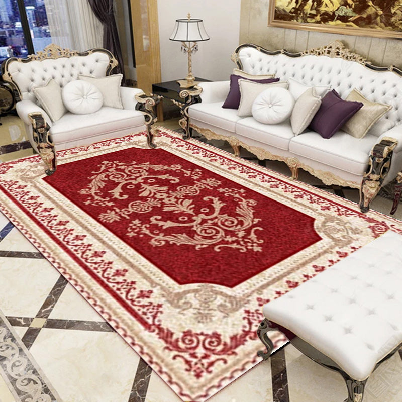 BowLift | Western Floral Printed Rug Multifunctional Polyester Rug Pet-friendly Non-slip Rug for Living Room