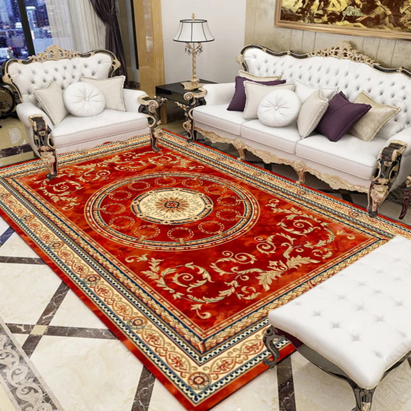 BowLift | Western Floral Printed Rug Multifunctional Polyester Rug Pet-friendly Non-slip Rug for Living Room