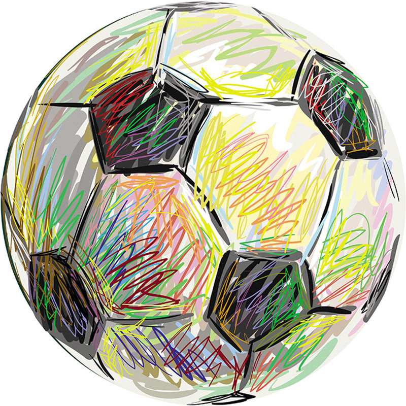 BowLift | Calming Cartoon Rug Multicolor Cute Area Rug Polypropylene Non-Slip Machine Washable Rug for Kids