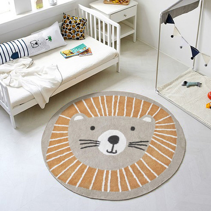 BowLift | Classic Children's Room Rug Multicolored Cartoon Print Rug Polypropylene Washable Non-Slip Backing Rug