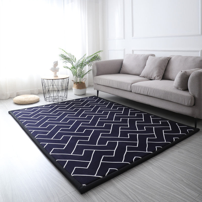 BowLift | Casual Solid Color Rug Multicolored Synthetic Indoor Rug Pet-Friendly Non-Slip Back Rug for the Bedroom