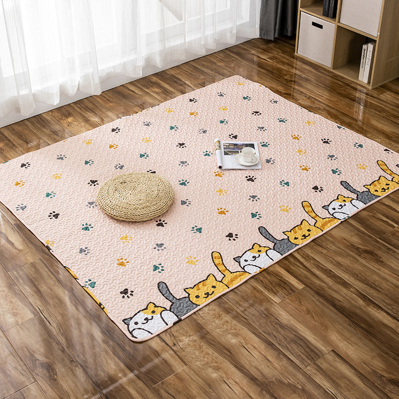 BowLift | Comfort Kids Room Rug Multicolored Cartoon Rug Cotton Blend Pet-Friendly Easy Care Rug