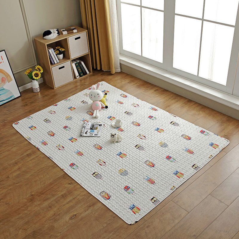 BowLift | Beautiful Cartoon Print Rug Multicolored Cotton Area Rug Pet Friendly Machine Washable Rug for Children's Room