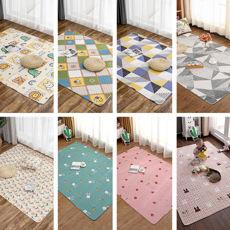 BowLift | Beautiful children's room rug Colorful cartoon pattern rug Cotton non-slip backing pet-friendly rug