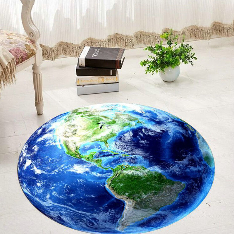 BowLift | Comfort 3D Plant Pattern Rug Multicolored Polypropylene Area Rug Easy Care Machine Washable Rug for Room