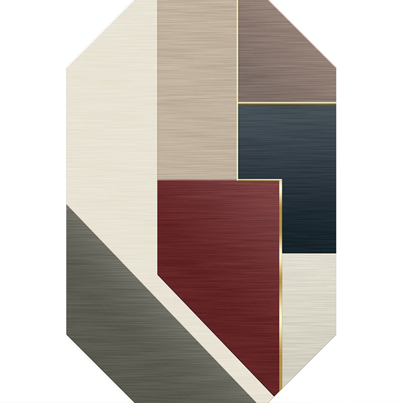 BowLift | Western Bedroom Rug Multicolored Geometric Print Rug Synthetic Non-Slip Backing Pet-Friendly Indoor Rug