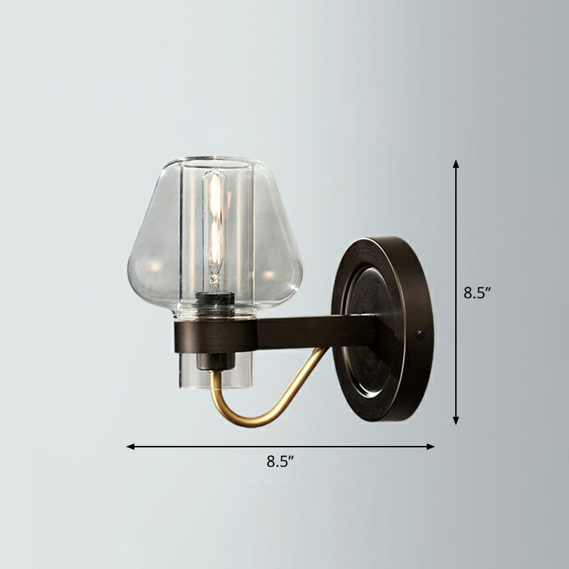 BowLift | Conical Veranda Wall-Mounted Lighting Glass 1-Light Post-Modern Wall Mount Fixture