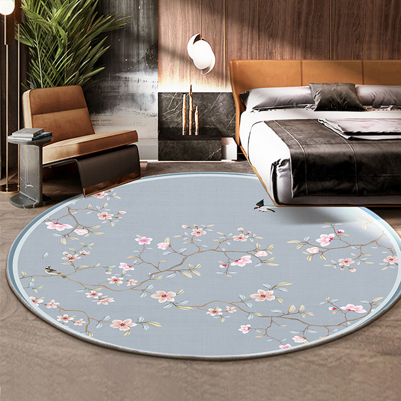 BowLift | Classic Flower and Bird Carpet Multicolor Chinese Carpet Synthetic Non-Slip Back Stain-Resistant Carpet for Deco