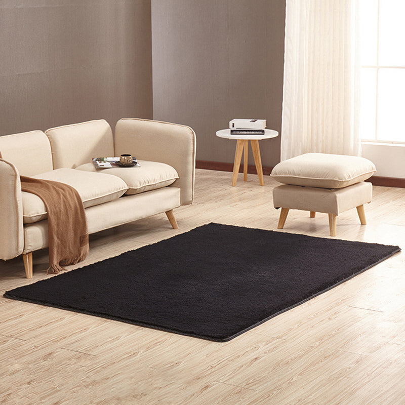 BowLift | Fluffy Plain Rug Multicolored Casual Carpet Synthetic Washable Pet Friendly Non-Slip Carpet for the Living Room