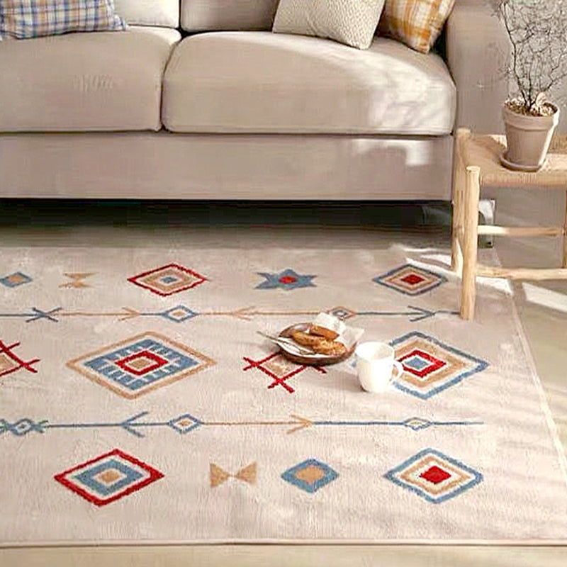 BowLift | Chic Americana Rug Multicolored Geometric Rug Stain Resistant Non-Slip Back Washable Rug for Home