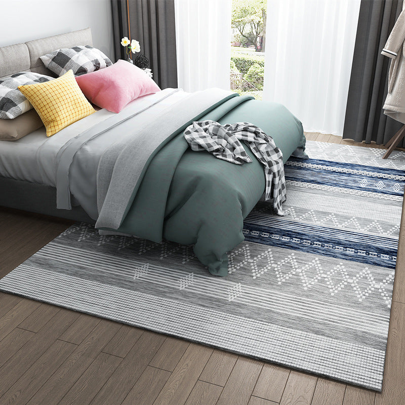 BowLift | Primitive Tribal Rug Multicolor Geometry Rug Non-Slip Back Washable Stain Resistant Rug for Bedroom