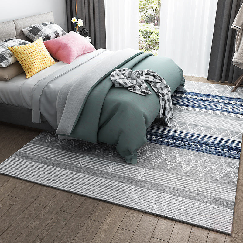 BowLift | Primitive Tribal Rug Multicolor Geometry Rug Non-Slip Back Washable Stain Resistant Rug for Bedroom