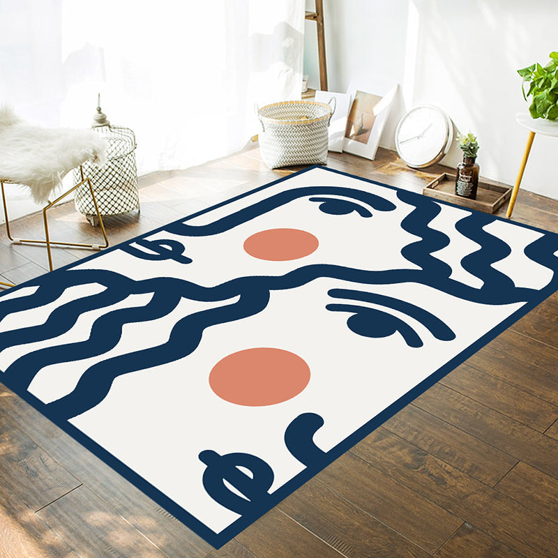 BowLift | Decorative Modern Rug Multicolor Picasso Abstract Figure Art Rug Washable Pet Friendly Non-Slip Backing Rug for Home