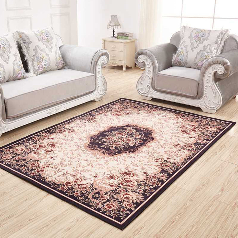 BowLift | Shabby Chic Floral Rug Multi-Color Polypropylene Indoor Rug Easy Care Pet-Friendly Rug for the Living Room