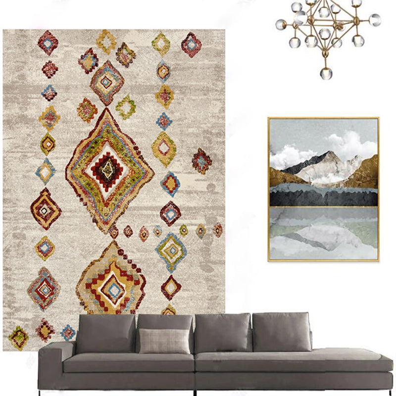 BowLift | Casual floral printed rug multicolored polypropylene indoor rug non-slip backing easy to care for rug for bedroom