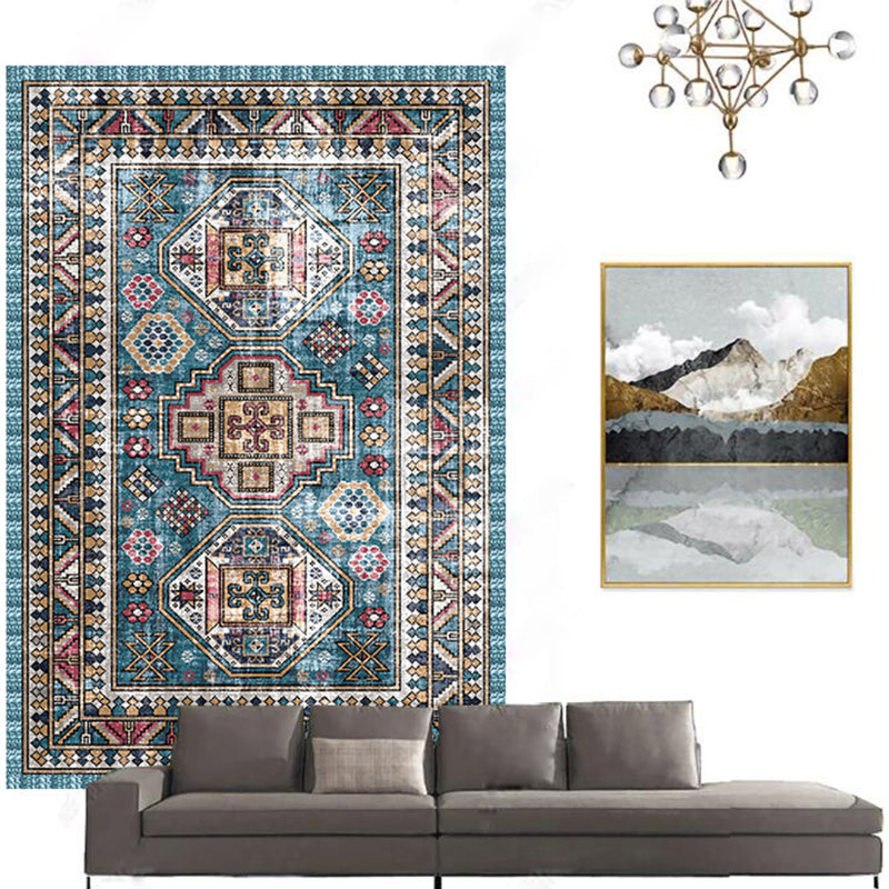 BowLift | Casual floral printed rug multicolored polypropylene indoor rug non-slip backing easy to care for rug for bedroom