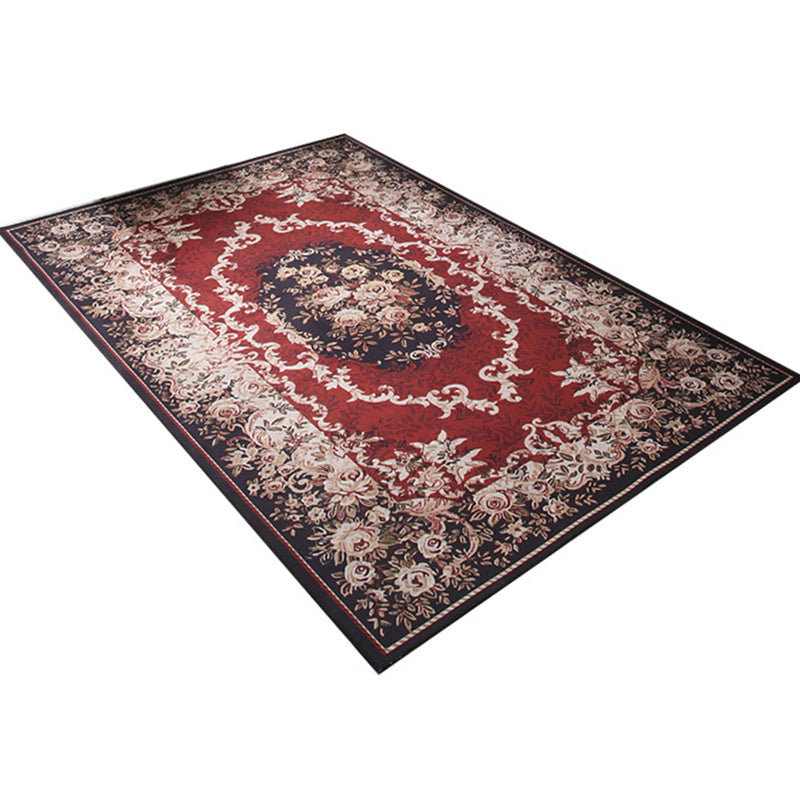 BowLift | Classic printed rug with floral pattern multicolored indoor rug non-slip backing pet-friendly rug