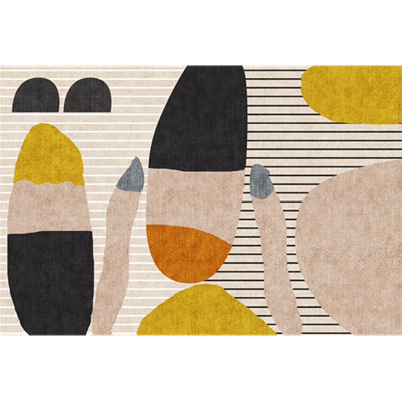 BowLift | Western Decoration Rug Multicolored Color Box Interior Rug Cotton Blend Maintenance Friendly Machine Washable Rug