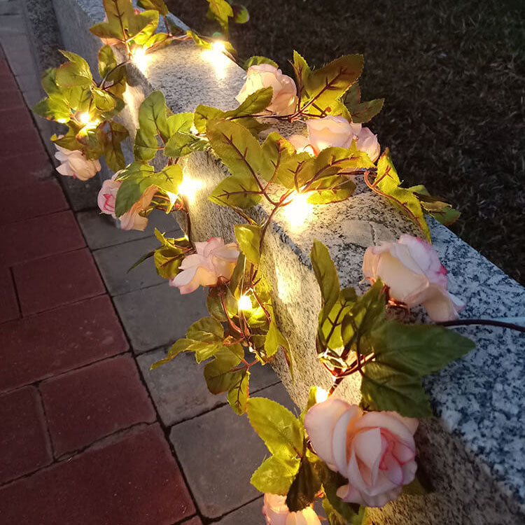 BowLift | Solar Outdoor Waterproof Shockproof Rose Outdoor LED String Lights