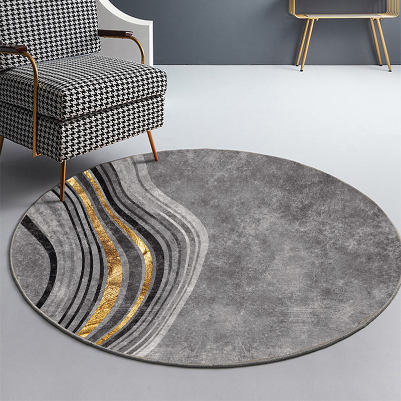 BowLift | Formal Color Block Rug Multicolored Polyester Area Rug Non-slip Pet Friendly Washable Indoor Rug for the Living Room