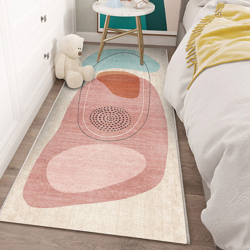 BowLift | Western Bedroom Carpet Multicolored Color Block Indoor Carpet Polyester Non-Slip Underlay Machine Washable Rug