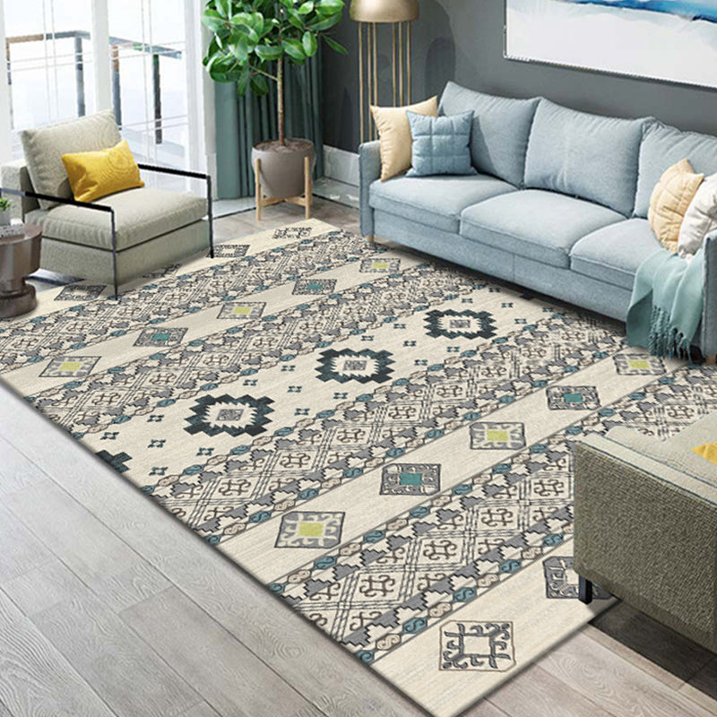 BowLift | Western Parlor Rug Multicolored Geometric Pattern Area Rug Polypropylene Easy Care Pet Friendly Washable Indoor Rug