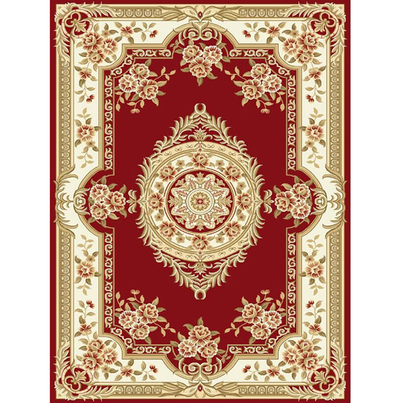 BowLift | Antique Salon Carpet Multicolor Floral Pattern Carpet Polyester Non-Slip Backing Pet-Friendly Indoor Carpet