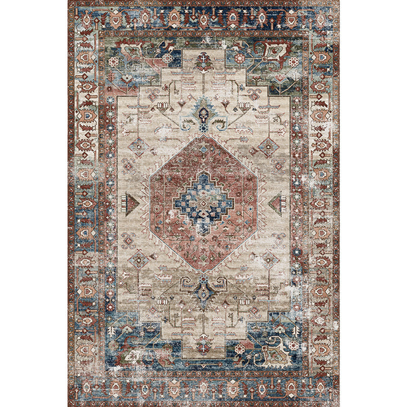 BowLift | Shabby Chic Decoration Rug Multicolored Geometric Printed Area Rug Non-Slip Backing Pet Friendly Washable Indoor Rug