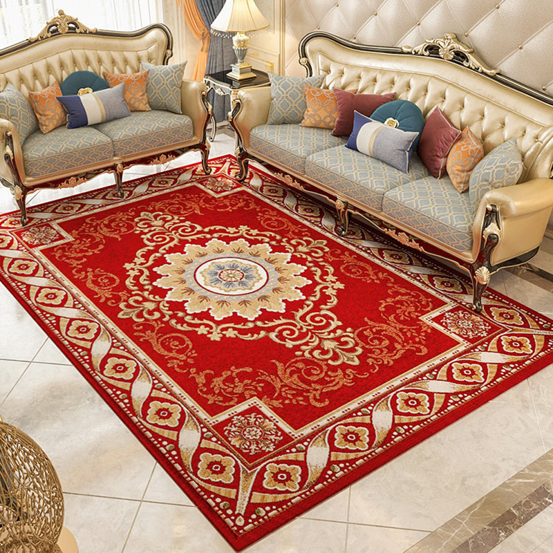 BowLift | Shabby Chic Floral Rug Multicolored Synthetic Rug With Non-Slip Back Stain Resistant Washable Rug for Living Room