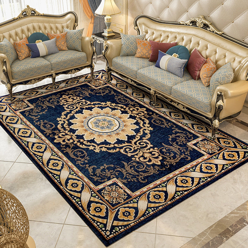 BowLift | Shabby Chic Floral Rug Multicolored Synthetic Rug With Non-Slip Back Stain Resistant Washable Rug for Living Room