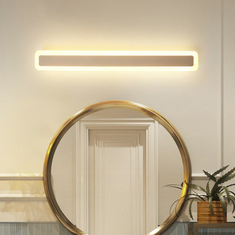 BowLift | Bar-shaped Vanity Light Minimalist Acrylic Bathroom LED Wall Lighting in White