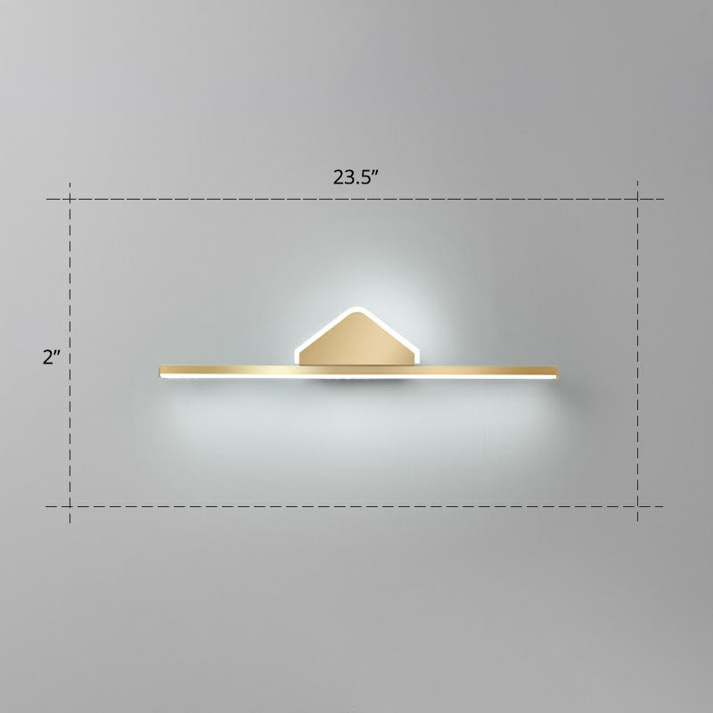 BowLift | Acrylic Linear LED Vanity Wall Light Minimalism Gold Finish Wall Lighting for Bathroom
