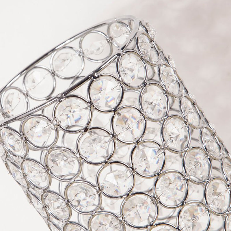 BowLift | Crystal Table Lamp - Modern Night Light with Chrome Finish