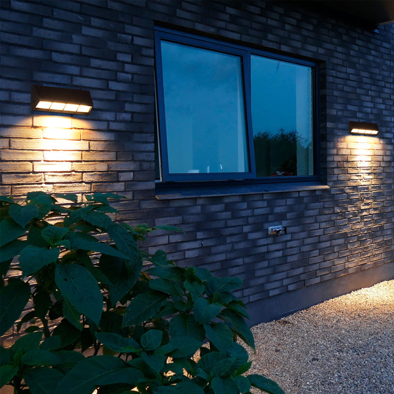 BowLift | Matte Black Triangular Prism LED Wall Light Modern Style Metal Wall Light for Outdoor