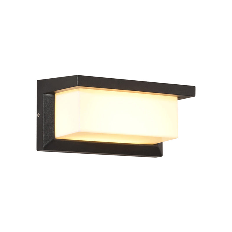 BowLift | Black Rectangle Wall Mounted Light Simplicity LED Aluminum Wall Lamp Lighting for Pathway