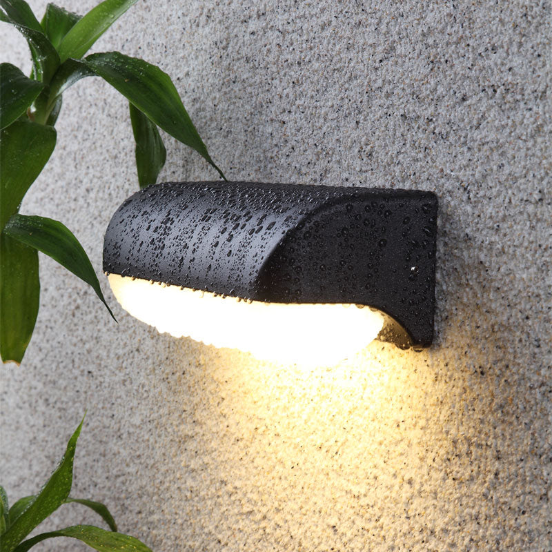 BowLift | Capsule-lit Acrylic LED Wall Lamp Minimalism Black Finish Wall Lamp for Garden