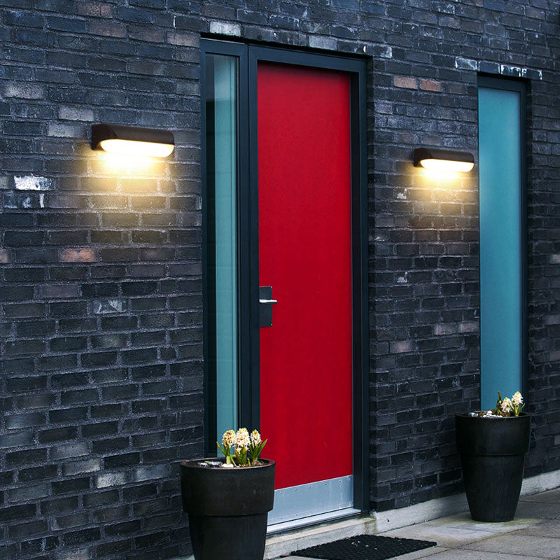 BowLift | Capsule-lit Acrylic LED Wall Lamp Minimalism Black Finish Wall Lamp for Garden