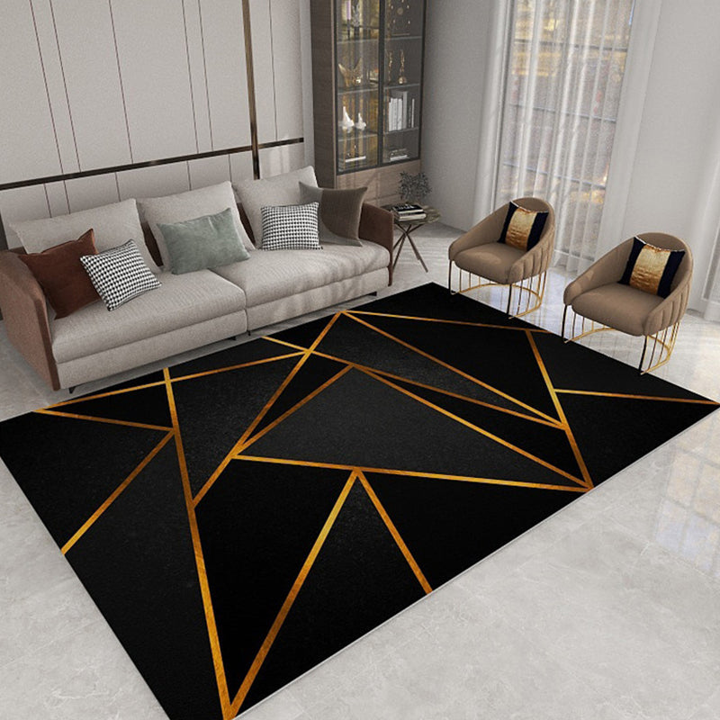 BowLift | Formal Geometric Print Rug Multicolored Polypropylene Indoor Rug Pet-Friendly Machine Washable Rug for the Living Room