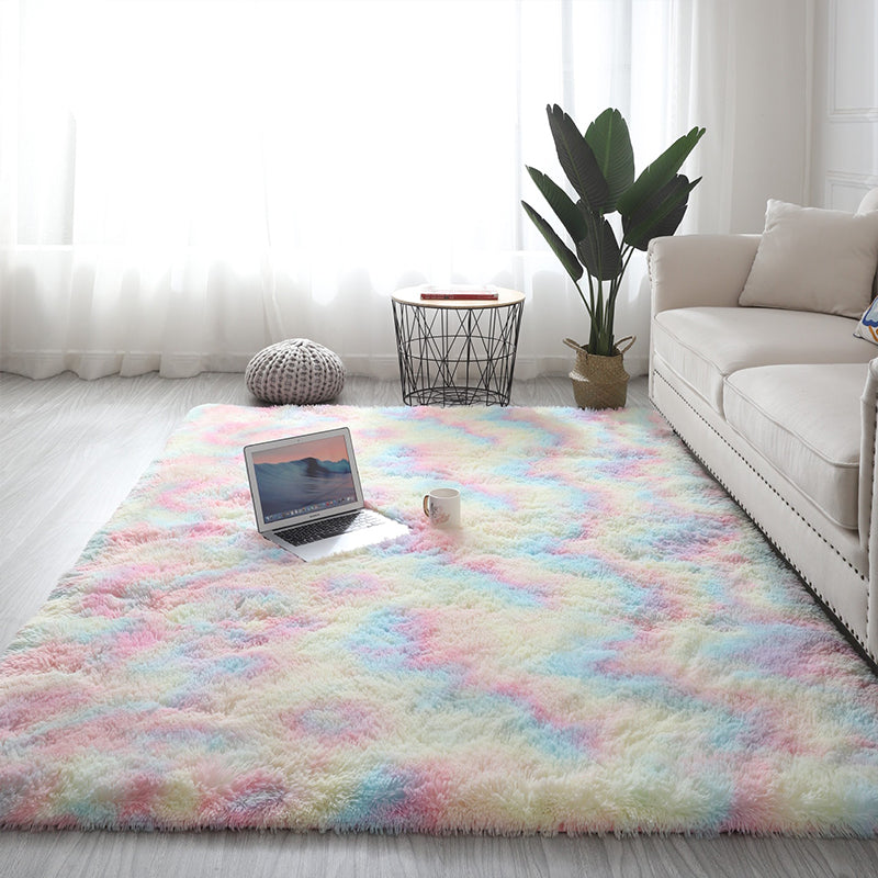 BowLift | Calming Living Room Rug Multicolored Pattern Indoor Rug Shag Non-Slip Backing Pet Friendly Area Carpet